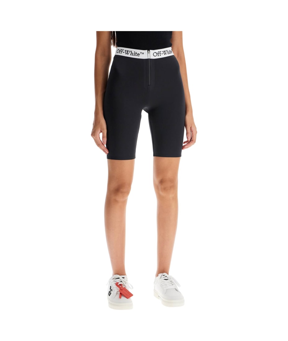 ショートパンツ OFF-WHITE lycra logo band shorts OWVH029F24JER001 Off-White Lycra Logo Band Shorts | italist
