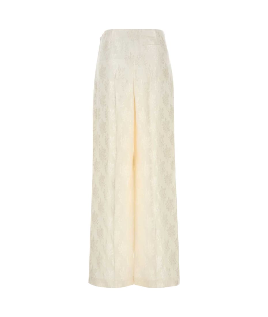 Fendi White Silk Wide-leg Pant | italist