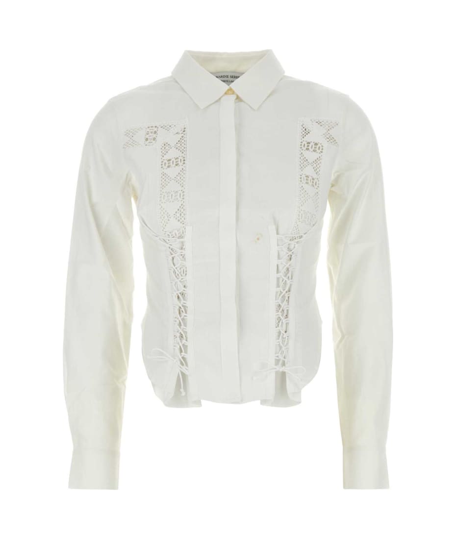 Marine Serre White Cotton Shirt | italist