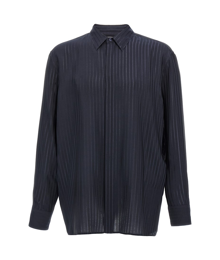 トップス saint laurent paris silk stripe shirt SAINT LAURENT Striped Silk Shirt for Men | MR PORTER