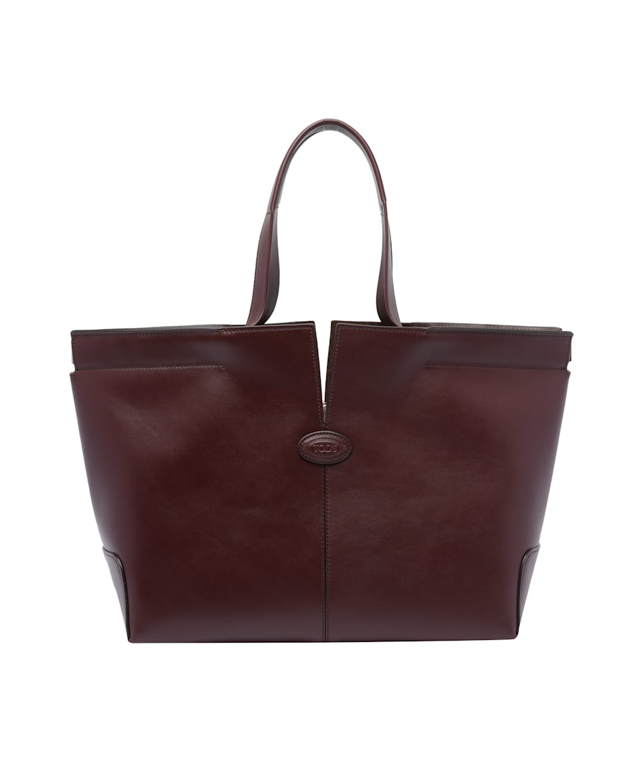 ハンドバッグ TOD'S SMALL MEDIUM TOD'S DI BAG FOLIO BAG Woman RED Tod's Di Bag Folio in Leather Medium-Small