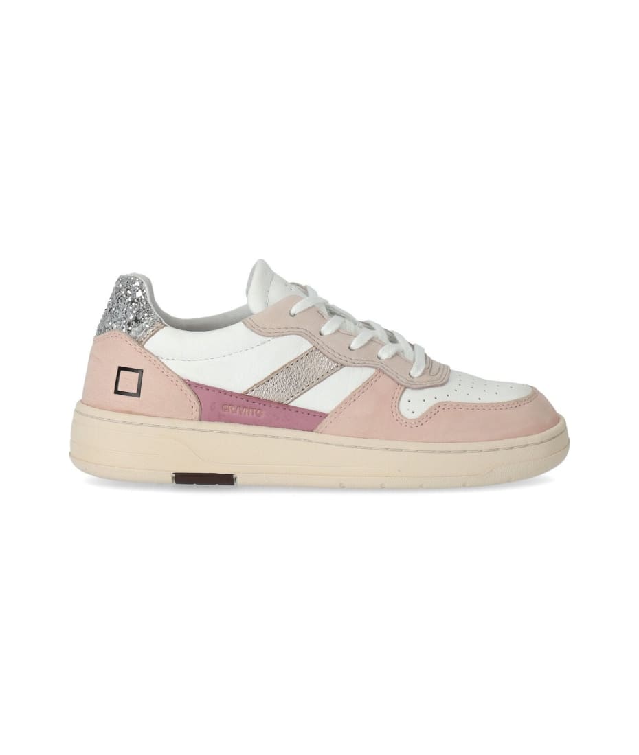 D.a.t.e. Court 2.0 Vintage Calf White Pink Sneaker | italist