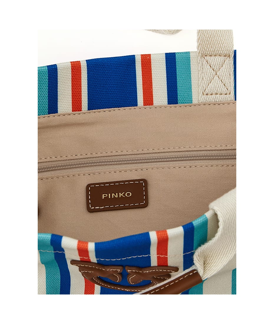Pinko Maxi Stripes Shopping Bag | italist