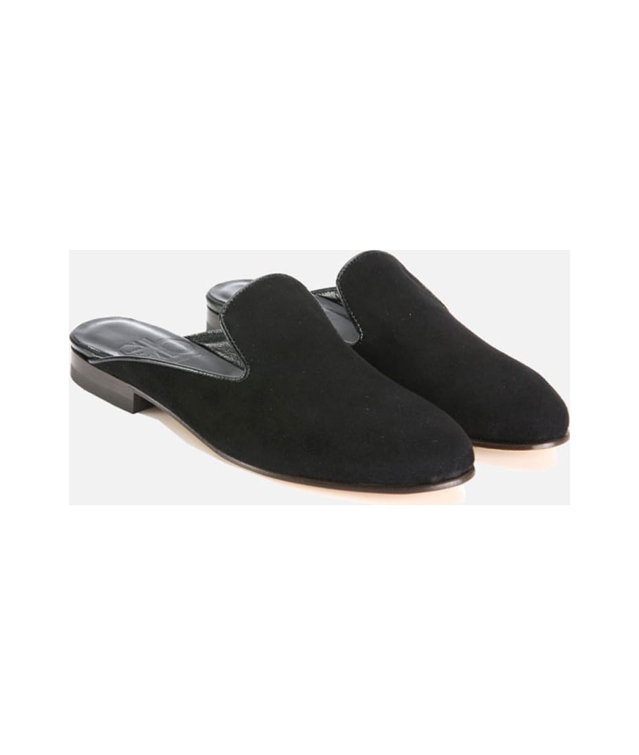CB Made in Italy Suede Flats Ravello - Black