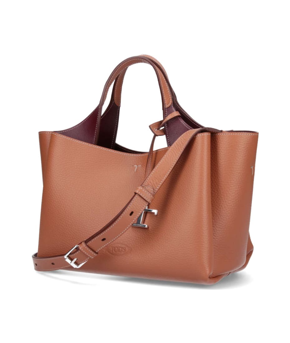 ハンドバッグ Tod'S Tod S Borsa A Mano Micro In Pelle Martellata Woman BROWN Tod's Micro Bag in Leather XBWAPAT9000QRIPZ9P13