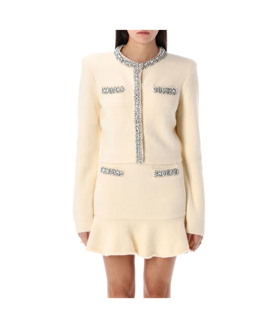 Self-Portrait｜CARDIGANS (SOFT KNIT CARDIGAN (RS25130CC- Self-Portrait Soft Knit Cardigan - ShopStyle