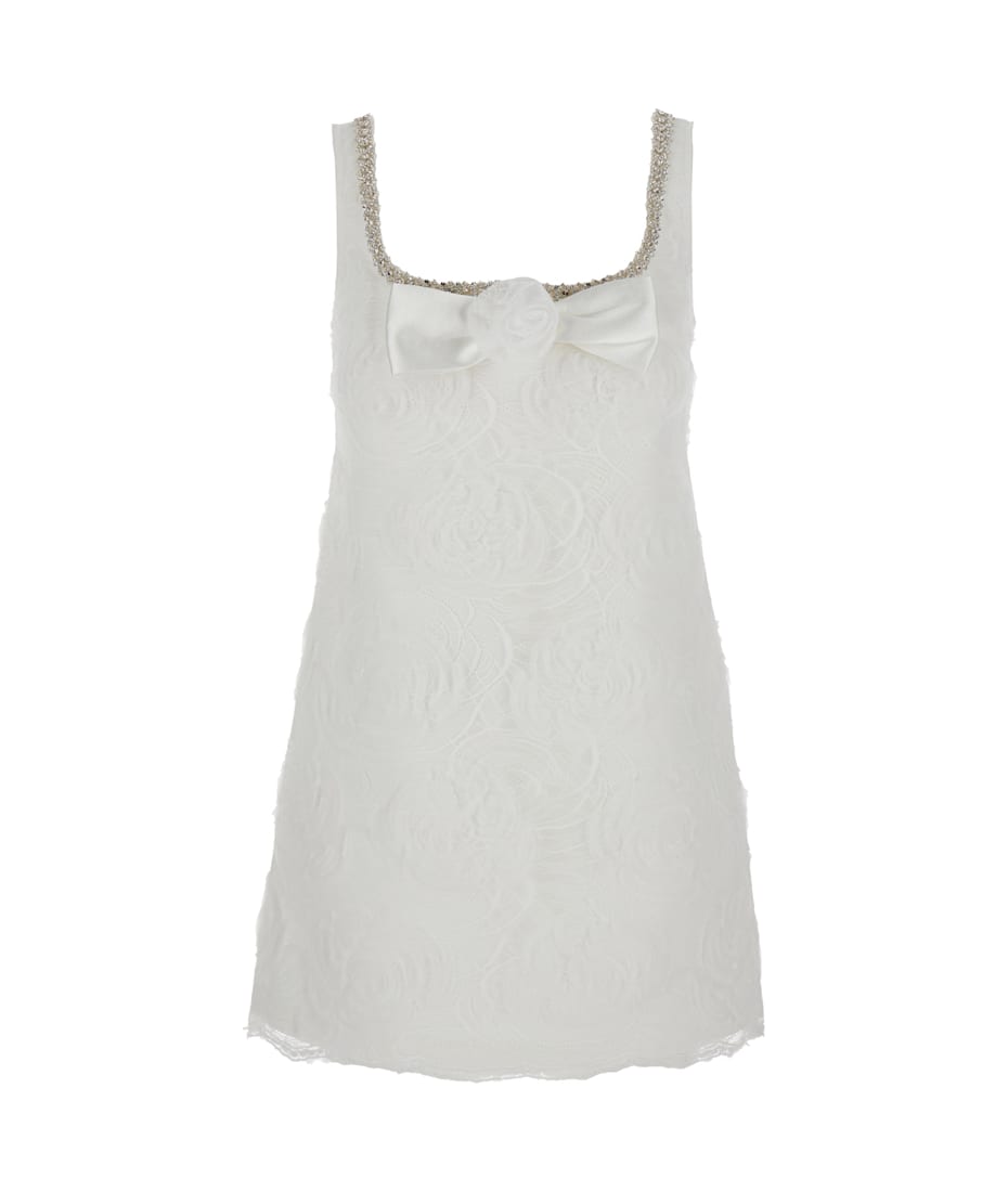 self-portrait White Tulle Lace Mini Dress | italist, ALWAYS