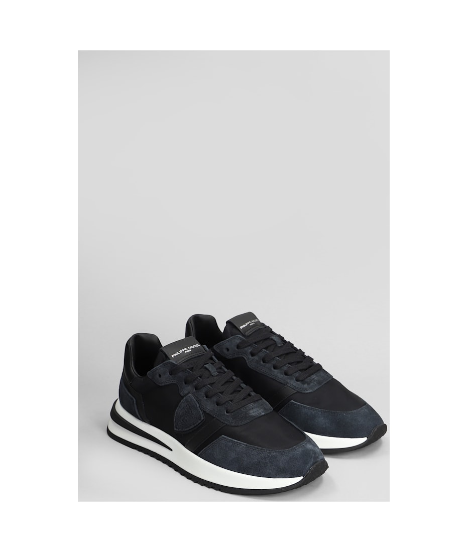 Philippe Model Tropez 2.1 Low Sneakers In Black Suede And