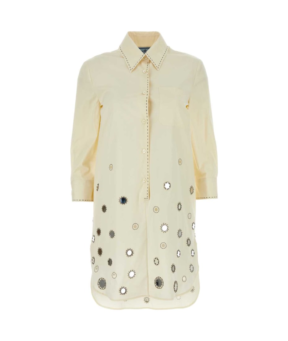 ワンピース Prada Sand Cotton Shirt Dress Prada Sand Cotton Shirt Dress | italist