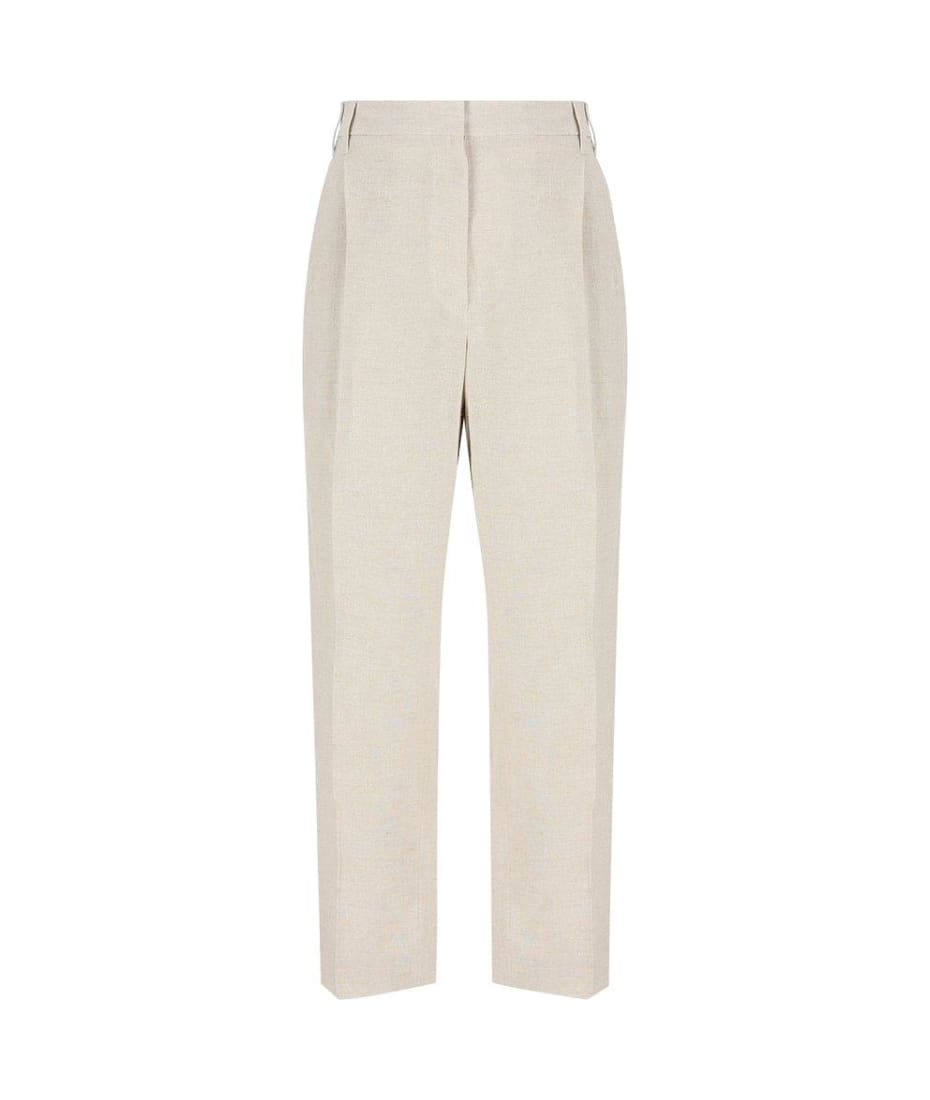 【VIP価格】BRUNELLO CUCINELLI Ribbed lurex Pants Brunello Cucinelli - Gray ribbed pants with lurex MAZ260299P