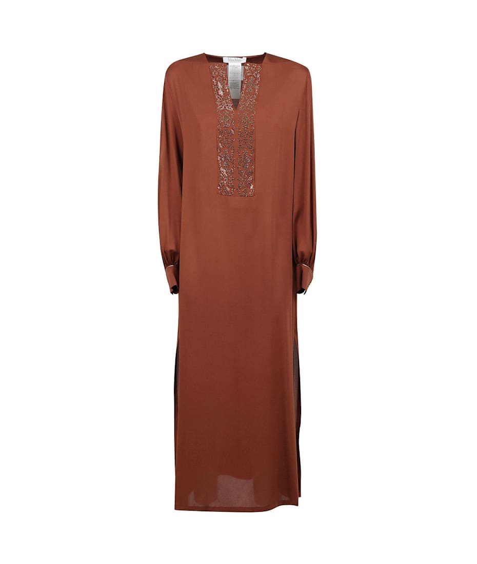 【送料&関税込】Max Mara Sansone V-neck Long-sleeved Dress Max Mara Sansone V-neck Long-sleeved Dress | italist, ALWAYS