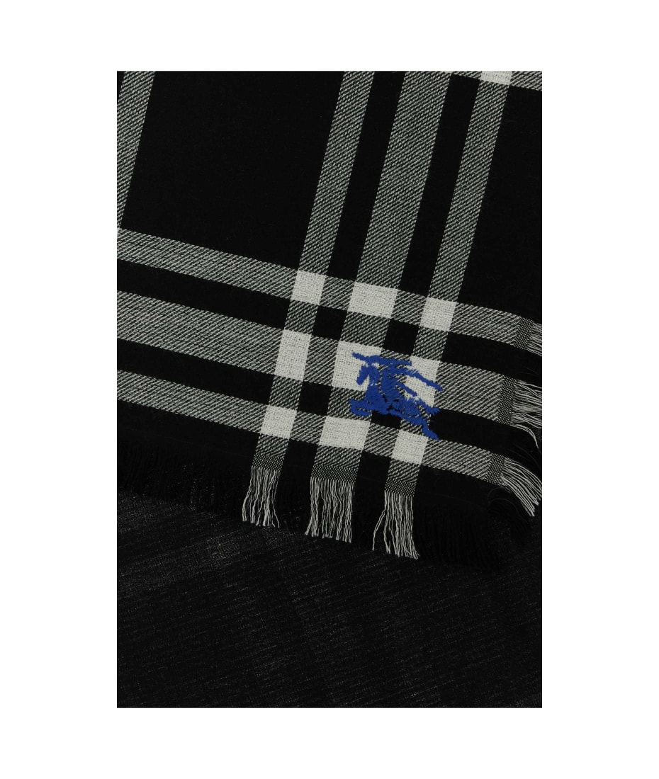 【送料&関税込】Burberry Embroidered Wool Blend Scarf Burberry Embroidered Wool Blend Scarf | italist