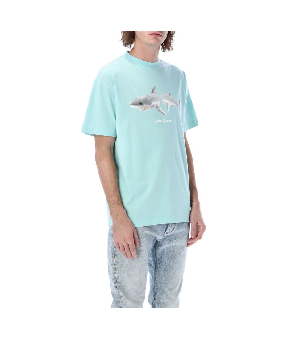 Palm Angels Shark T-Shirt Blue/White