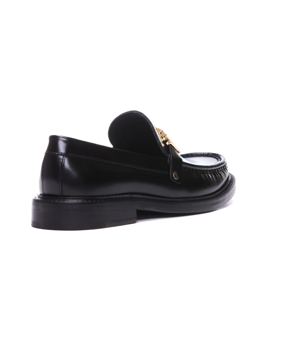 Moschino Logo Loafers - Black