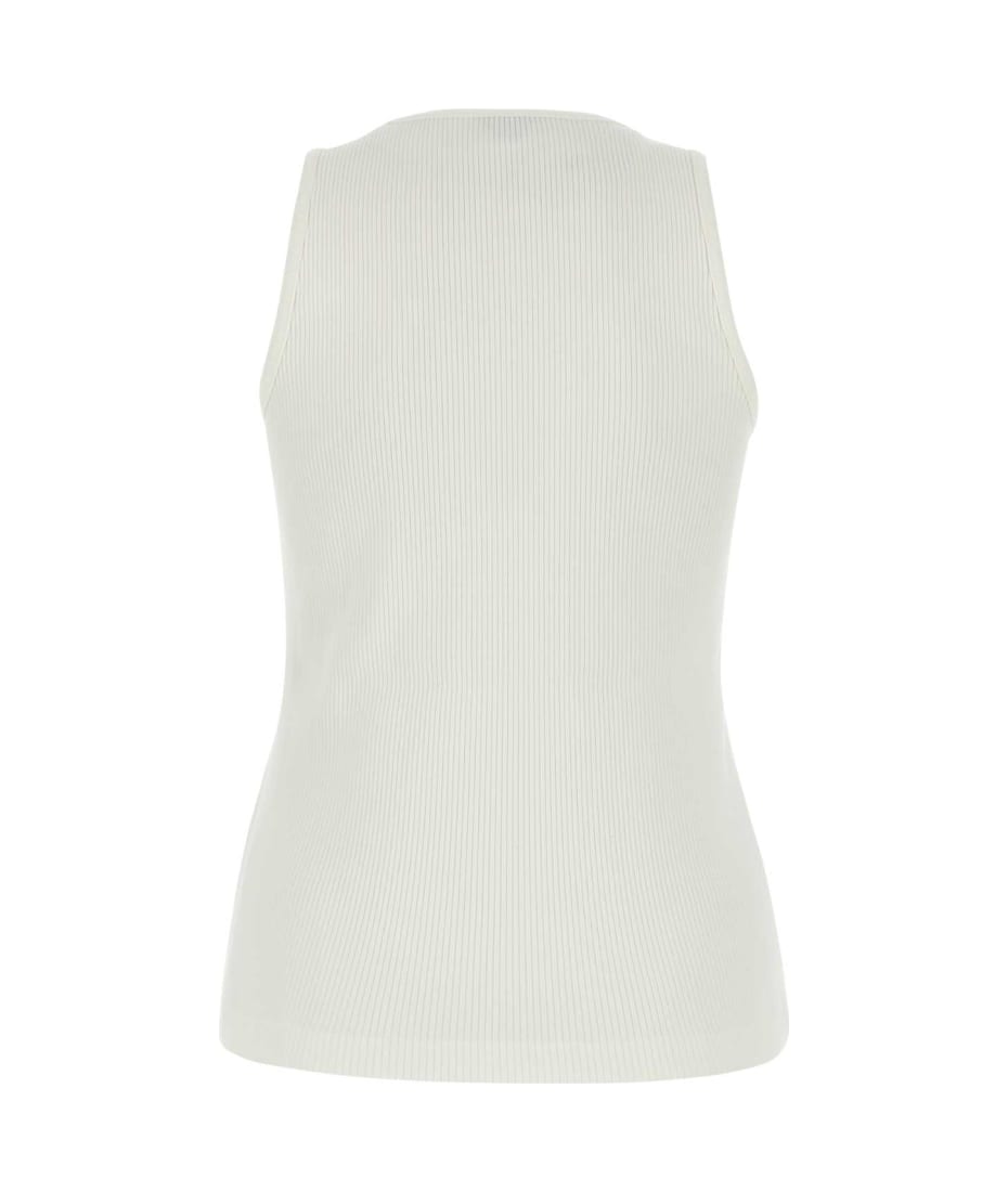 Tシャツ・カットソー BOTTEGA VENETA WHITE STRETCH COTTON TANK TOP Bottega Veneta White Stretch Cotton Tank Top | italist