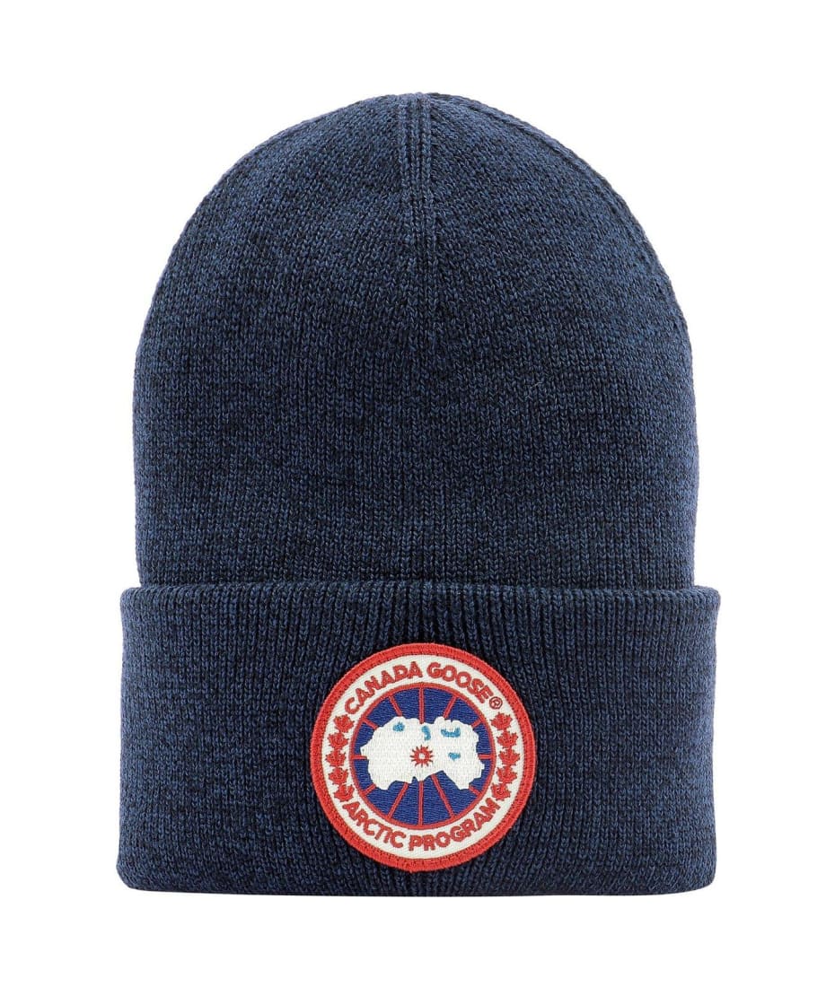 canada goose logo patch beanie