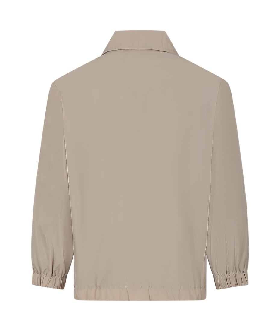Dsquared2 Beige Jacket For Boy With Logo