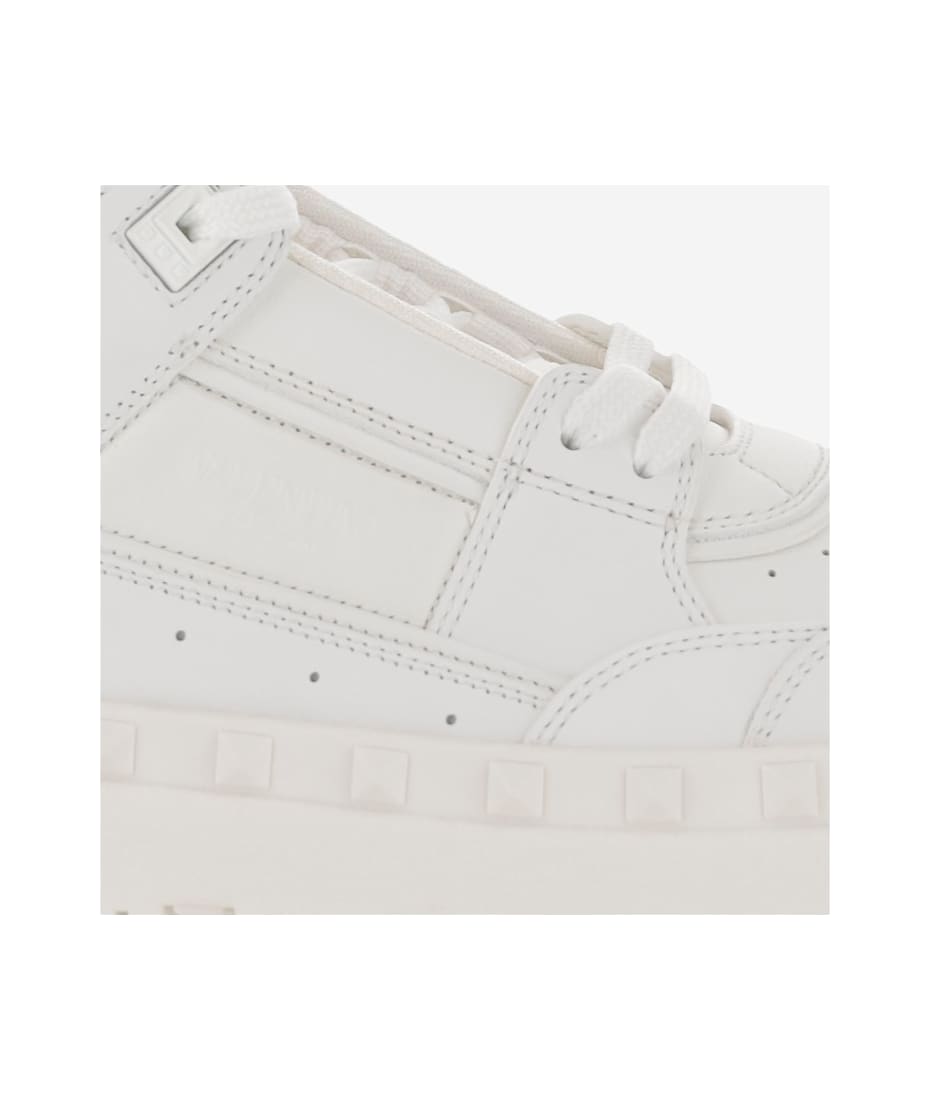 Valentino Garavani White Leather Freedots Sneakers | italist