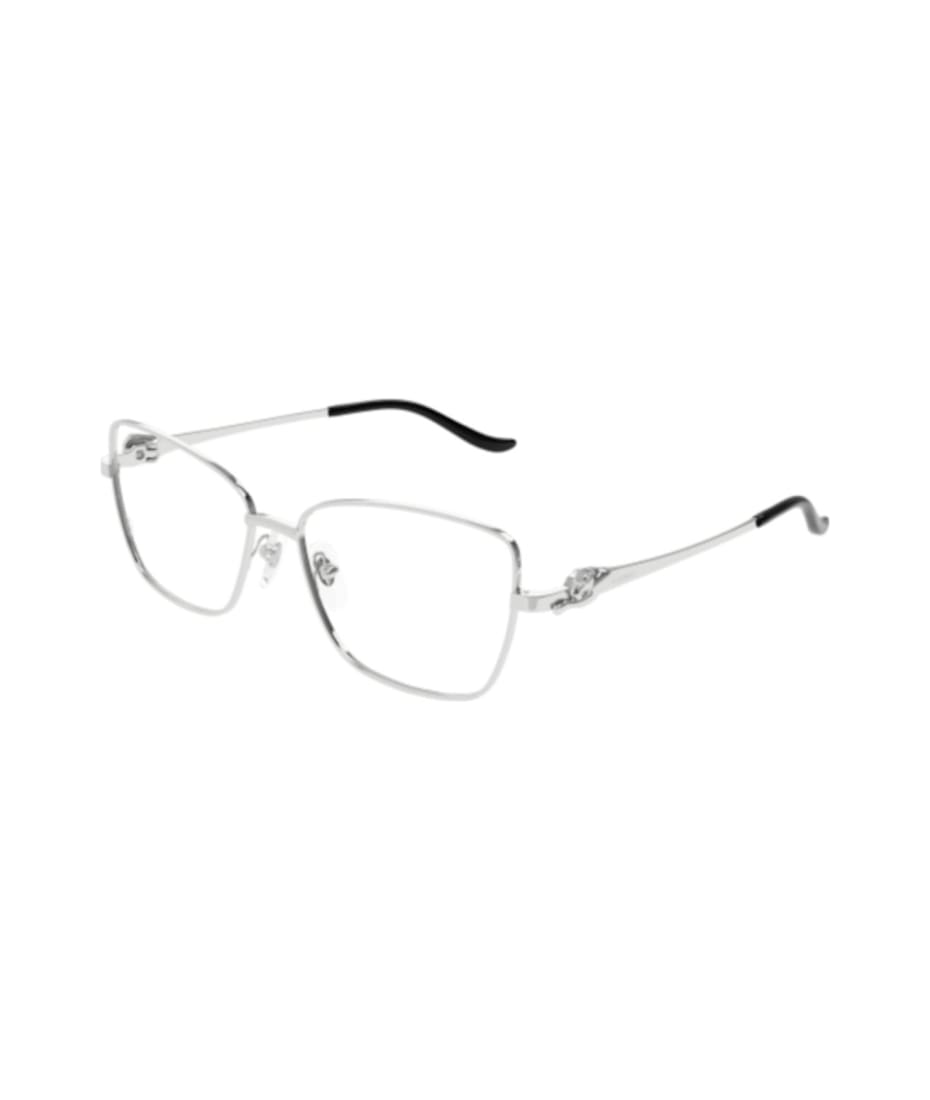 メガネ Cartier Cartier - CT0523O - 002 silver silver transpa Cartier Eyewear Ct0523o-002 Silver-silver-transparent