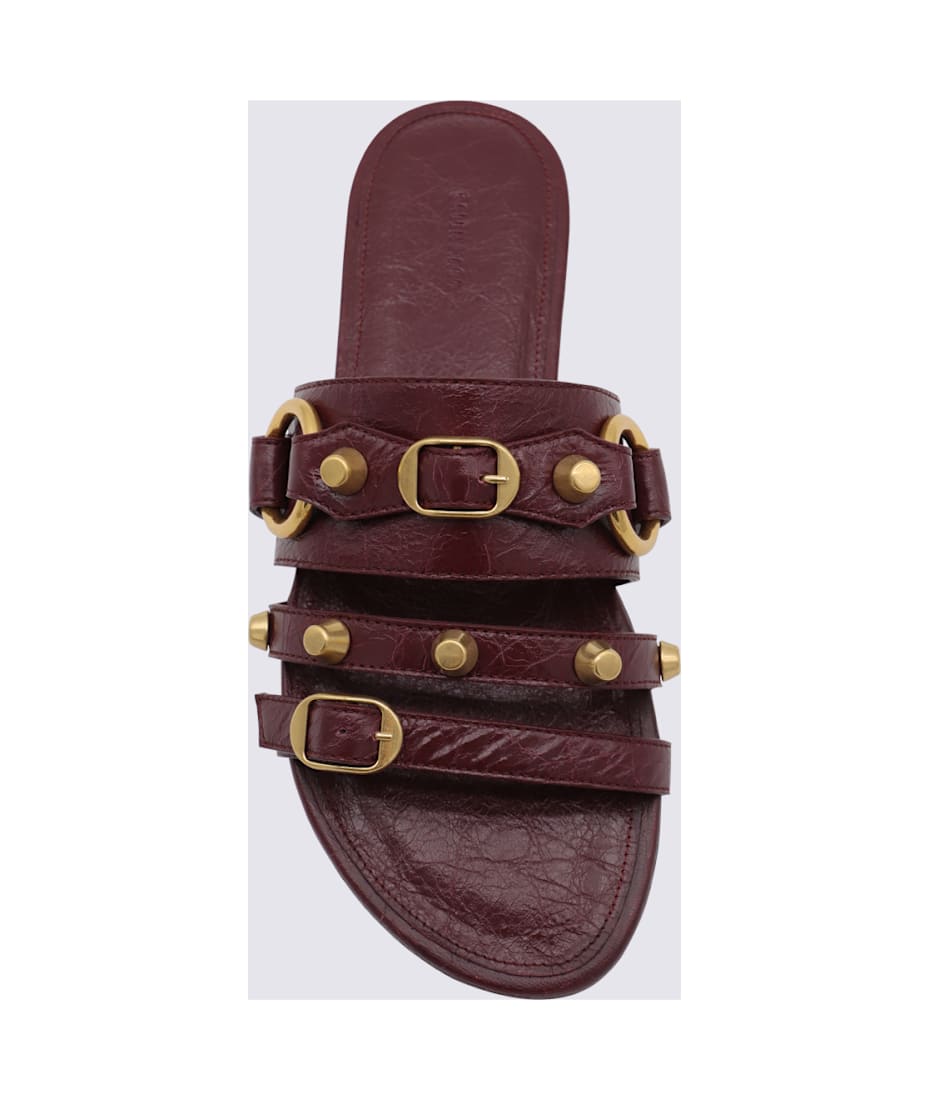 【関税＆送料込み】Balenciaga Bordeaux Leather City Flats Balenciaga Bordeaux Leather City Flats | italist