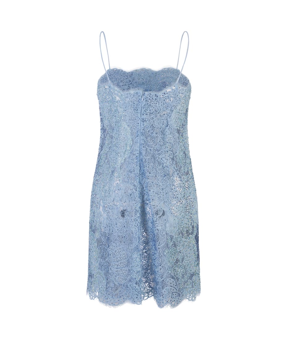 ワンピース ERMANNO SCERVINO Light blue viscose mini dress ERMANNO SCERVINO | Light blue Women's Short Dress | YOOX