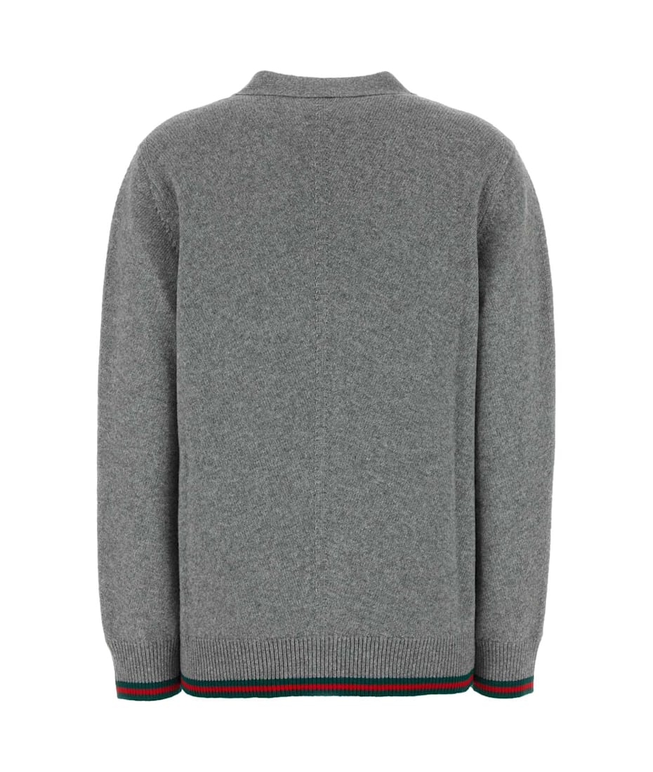 【送料&関税込】Gucci Grey Wool Blend Cardigan Gucci Grey Wool Blend Cardigan | italist