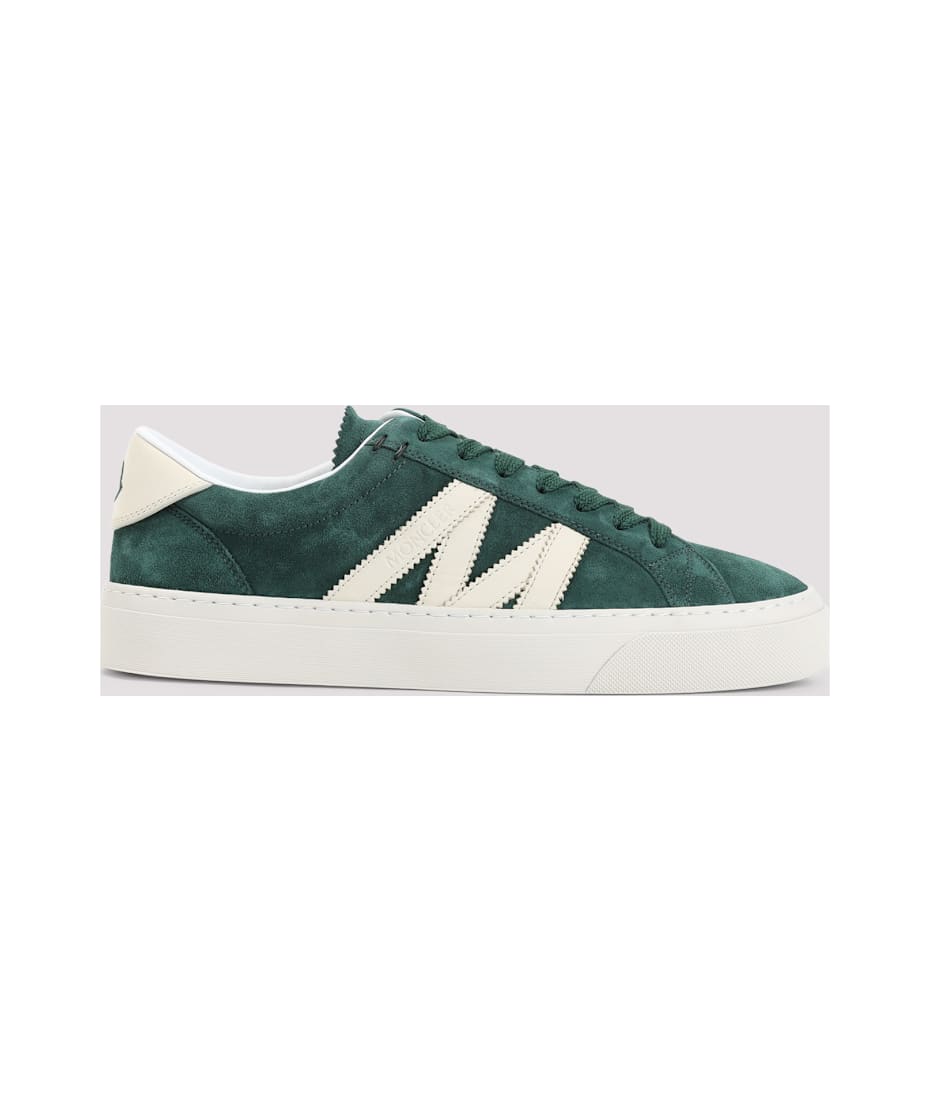 【関税＆送料込み】Moncler Monaco2 Leather Sneakers Dark Grey Monaco2 Leather & Nubuck Sneakers - Sneakers for