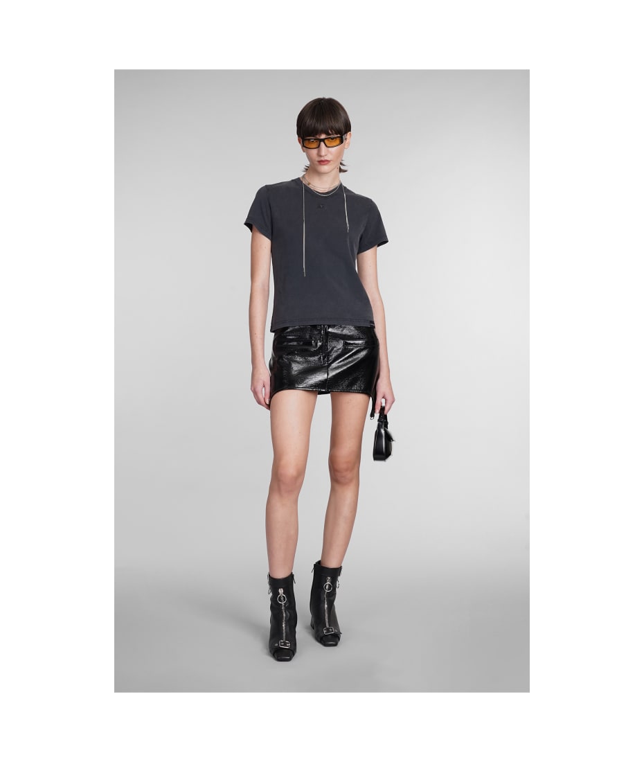 ★Courreges★ AC Straight Stonewash Short Sleeve T-Shirt Gra c6afd3c310424432236f12596b9056