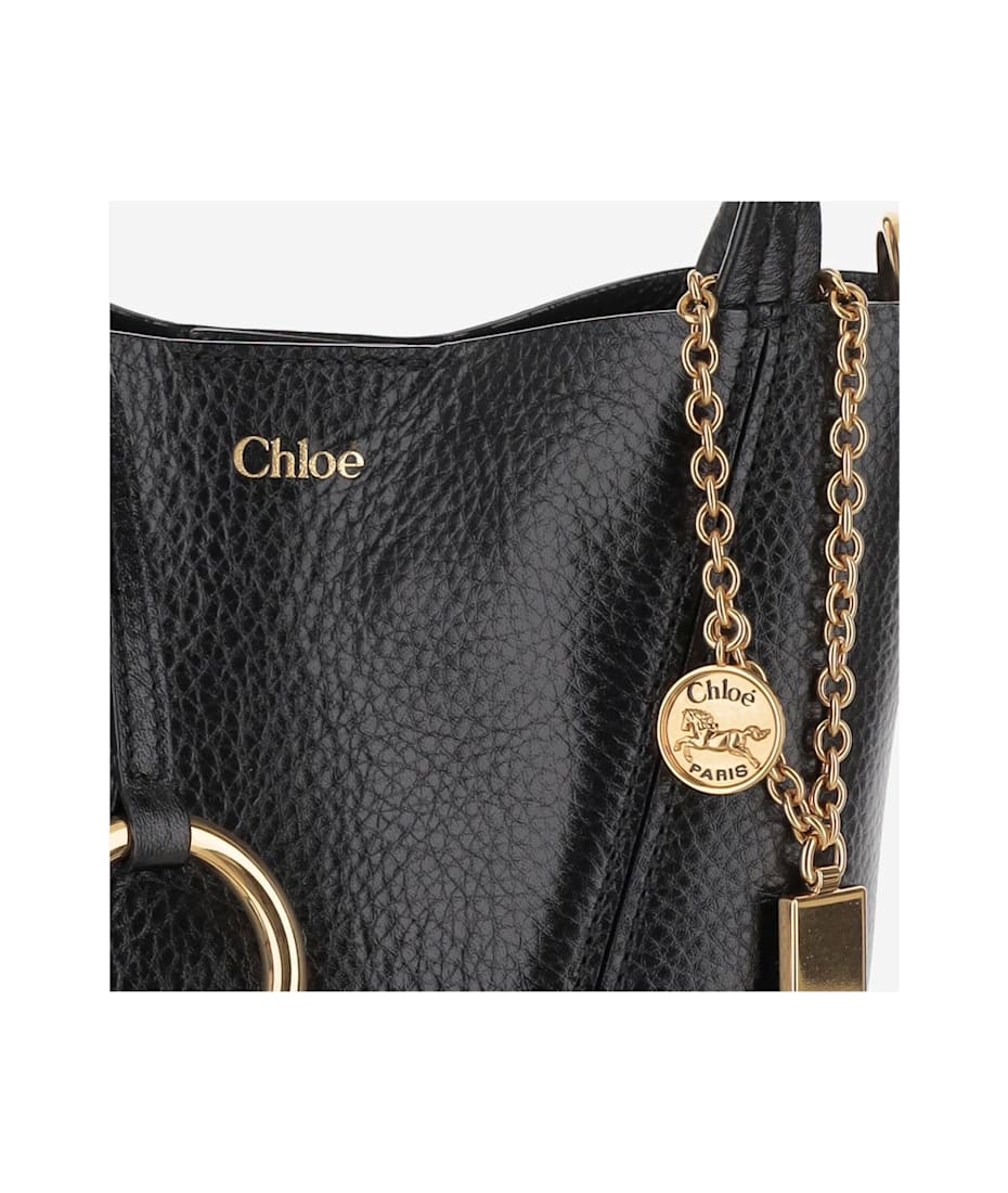 Chloé Spin Small Tote Bag In Garnet Leather | italist