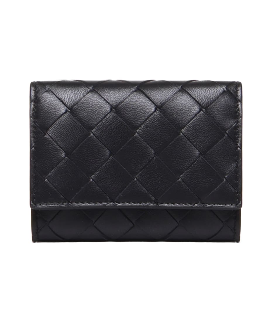 Versace Women's Medusa Leather Accordion Card Case - Black One-Size