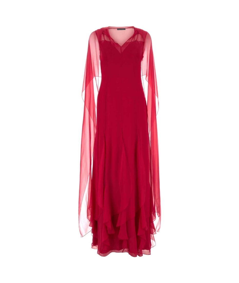 スカート A FERRETTI Chiffon dress Fuchsia Alberta Ferretti Chiffon Dress Dresses Fuchsia | Wanan Luxury