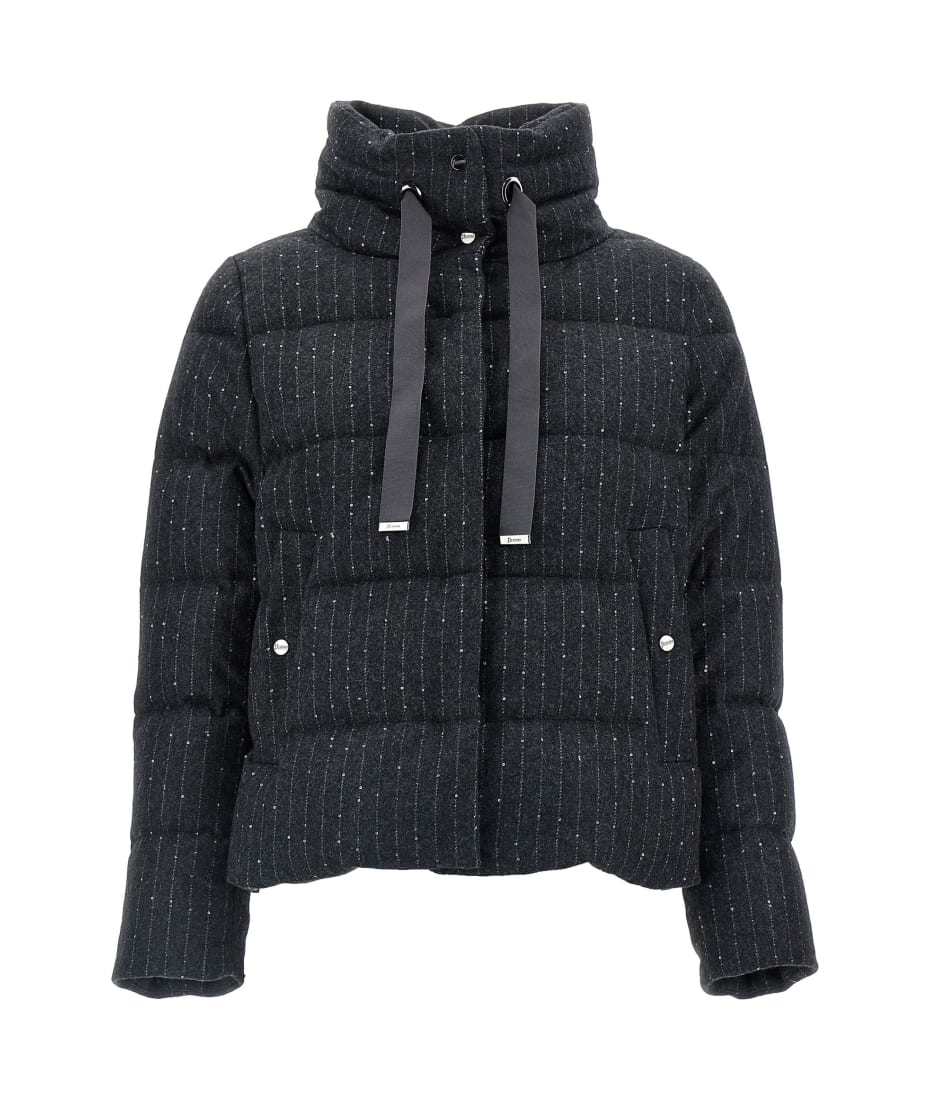 Herno Sequin Pinstripe Down Jacket italist