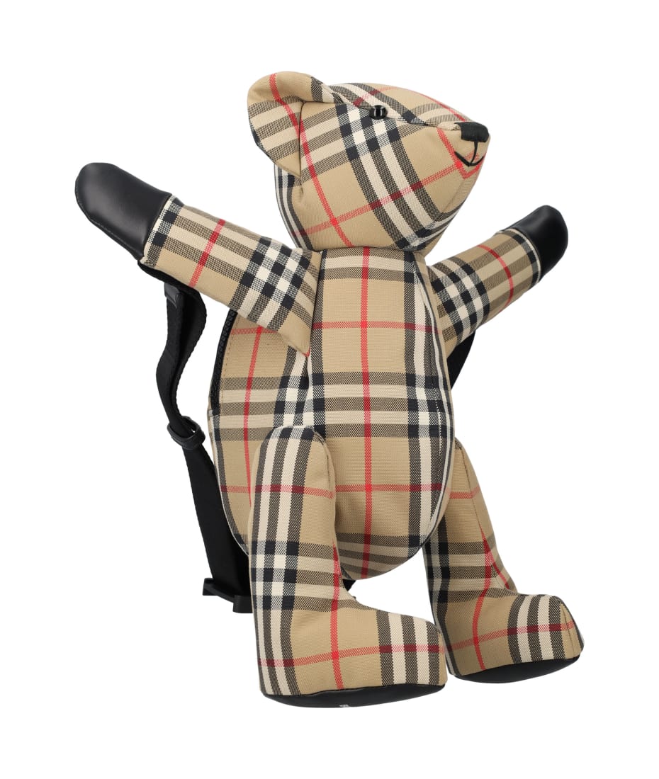 Burberry Kid's Exaggerated Check Thomas Bear Bum Bag Archive Beige