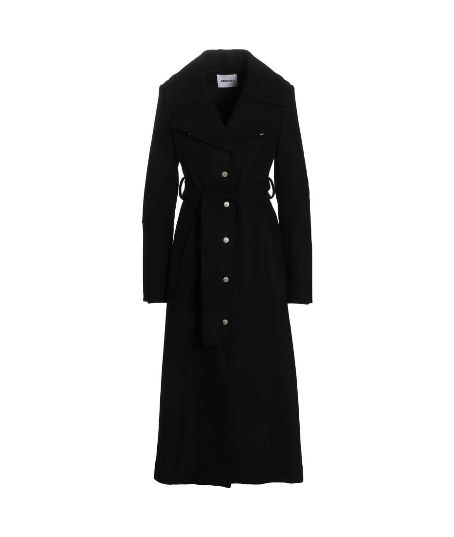 AMBUSH Belted Long Coat | italist