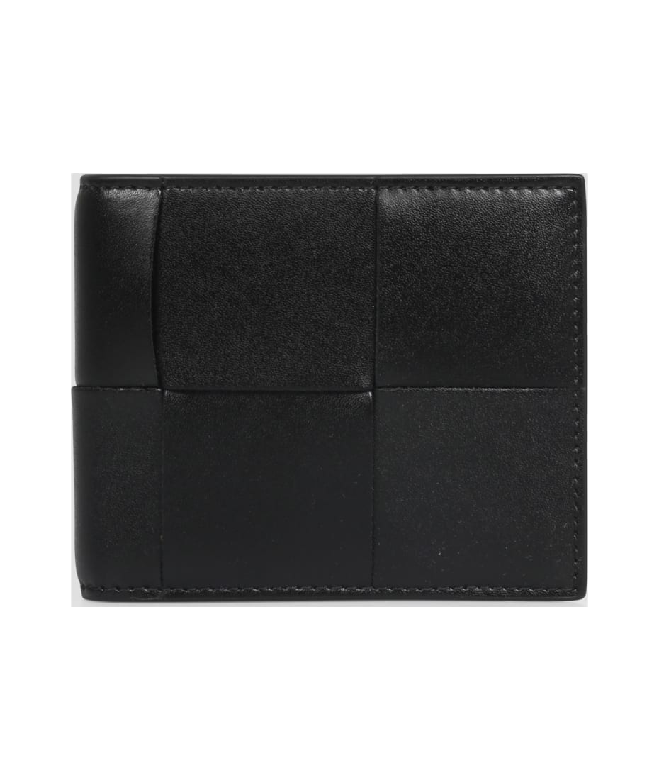 Bottega Veneta Cassette Bi-Fold Wallet - Black - Man - Calfskin