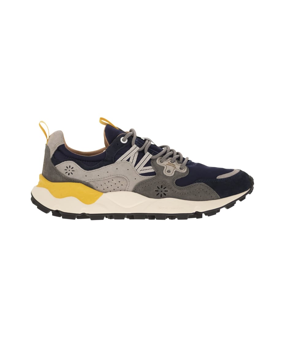 スニーカー Flower Mountain YAMANO 3 - Sneakers in suede and technical f Flower Mountain U Yamano 3 Suede / Nylon Kaki Multi P