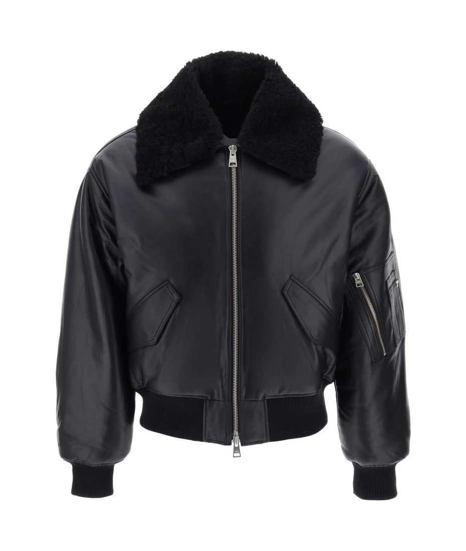 Ami Alexandre Mattiussi Leather Bomber Jacket | italist, ALWAYS