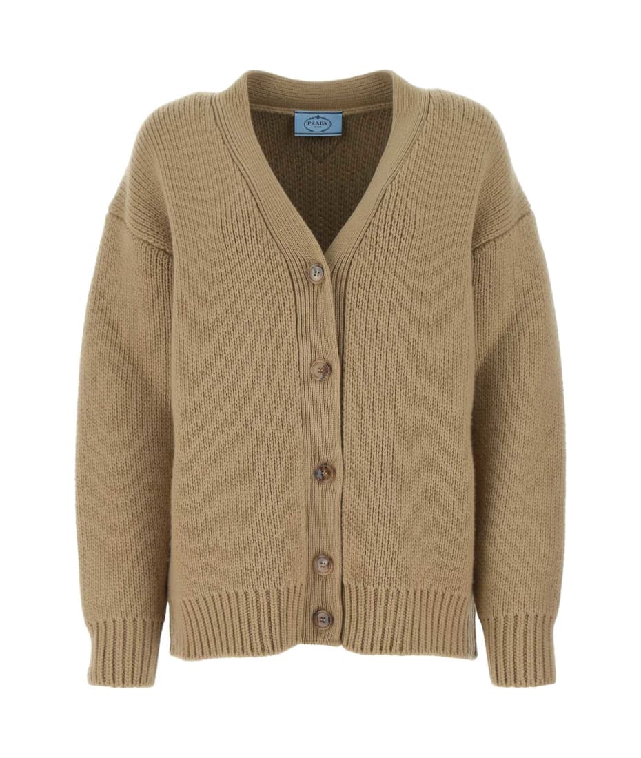 【送料&関税込】Prada Beige Wool Blend Oversize Cardigan Prada Beige Wool Blend Oversize Cardigan | italist