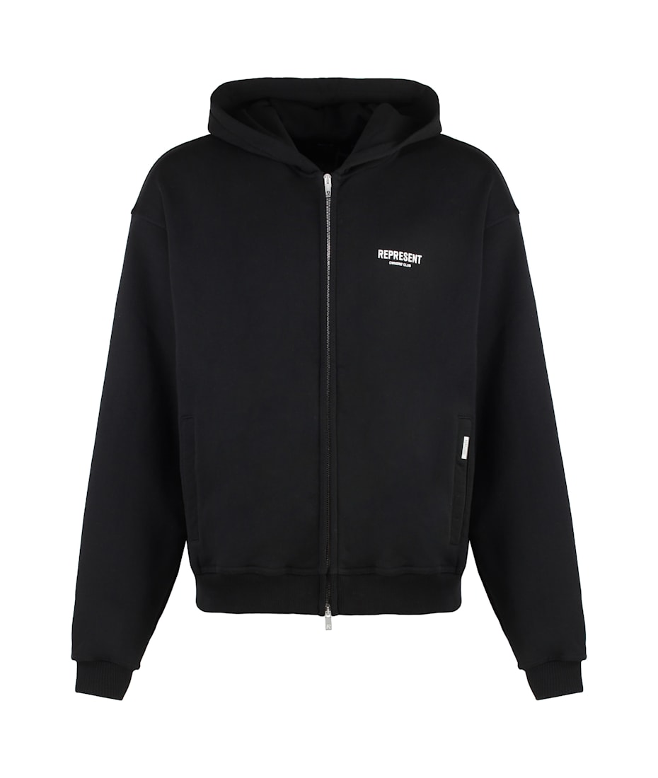 REPRESENT Full Zip Cotton Hoodie | italist