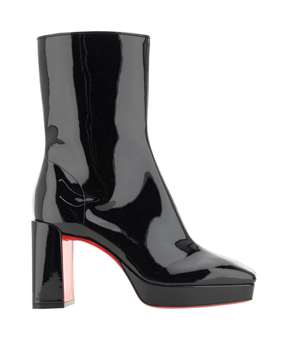 Christian Louboutin for Women FW23 Collection  Boots, Tall heeled boots,  Black leather boots