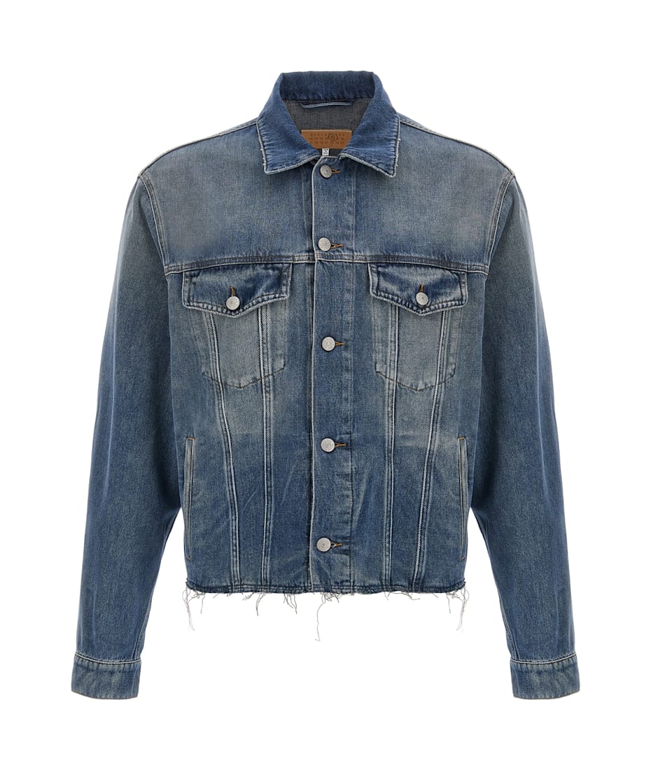 MM6 Maison Margiela Raw Cut Denim Jacket | italist MM6 Maison Margiela Raw Cut Denim Jacket | italist