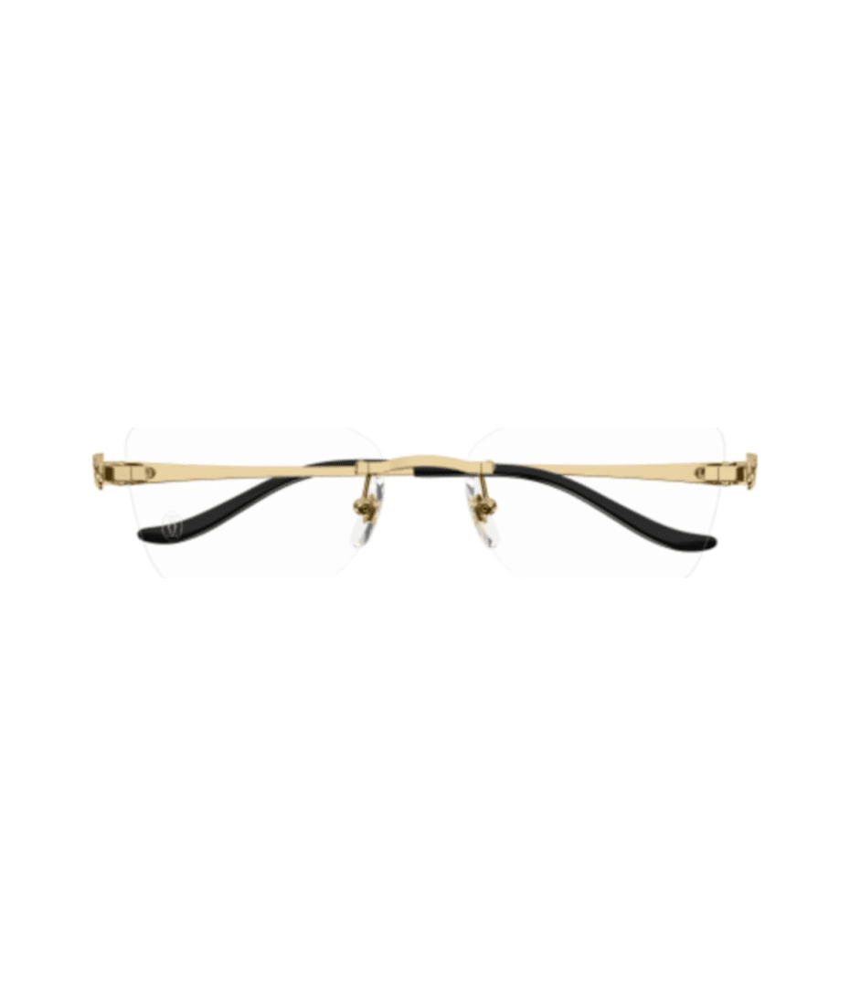 メガネ Cartier Cartier - CT0522O - 001 gold gold transparent Cartier Eyewear Ct0522o-001 Gold-gold-transparent | italist