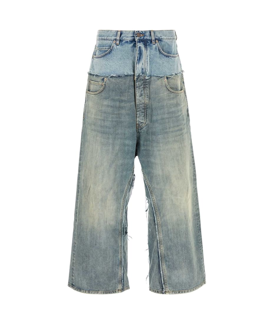 Balenciaga Denim Cut-up Baggy Jeans | italist