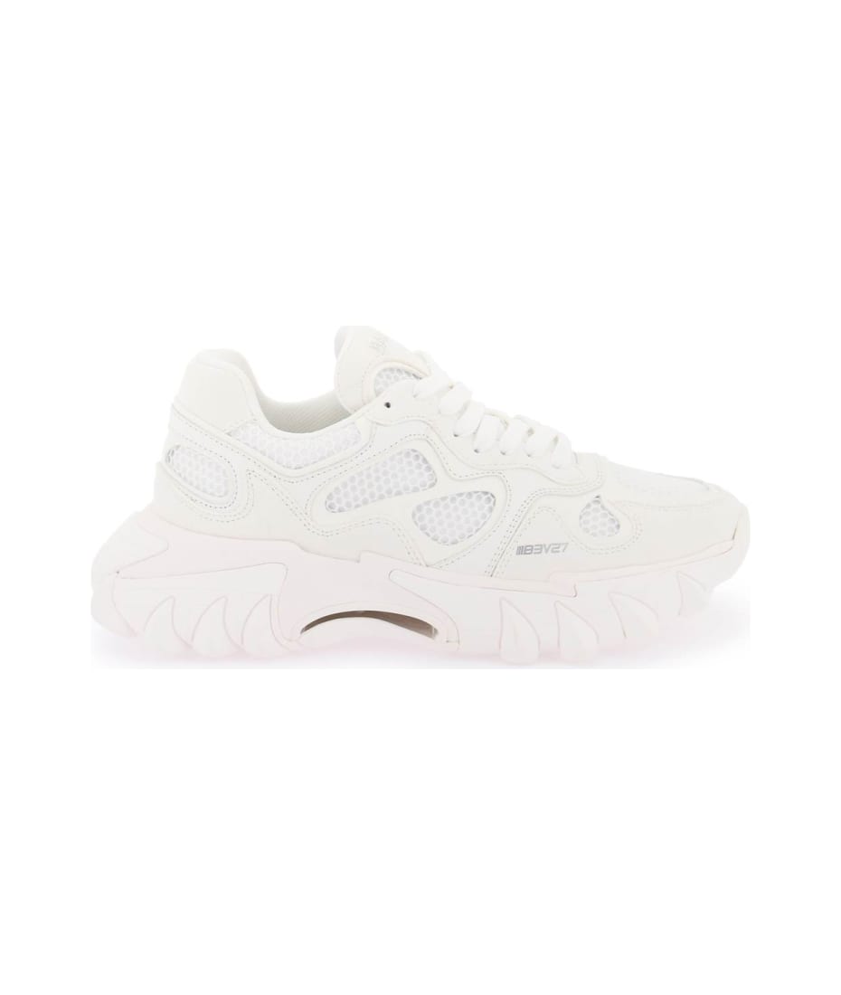 スニーカー B-East Sneakers - Balmain - Leather - White Balmain B-East Leather & Mesh Sneakers | Saks Fifth Avenue