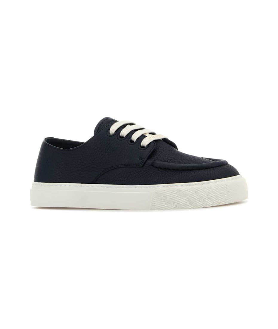 スニーカー PRADA Navy blue leather sneakers (2EE427FG000MN0 F0216) Prada Navy Blue Leather Sneakers | italist