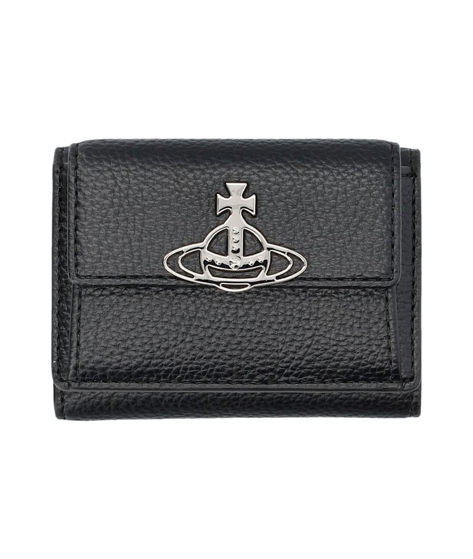★Vivienne Westwood★ Small Flap Wallet Black 5115002UWL001N Small Frame Wallet in BLACK | Vivienne Westwood®