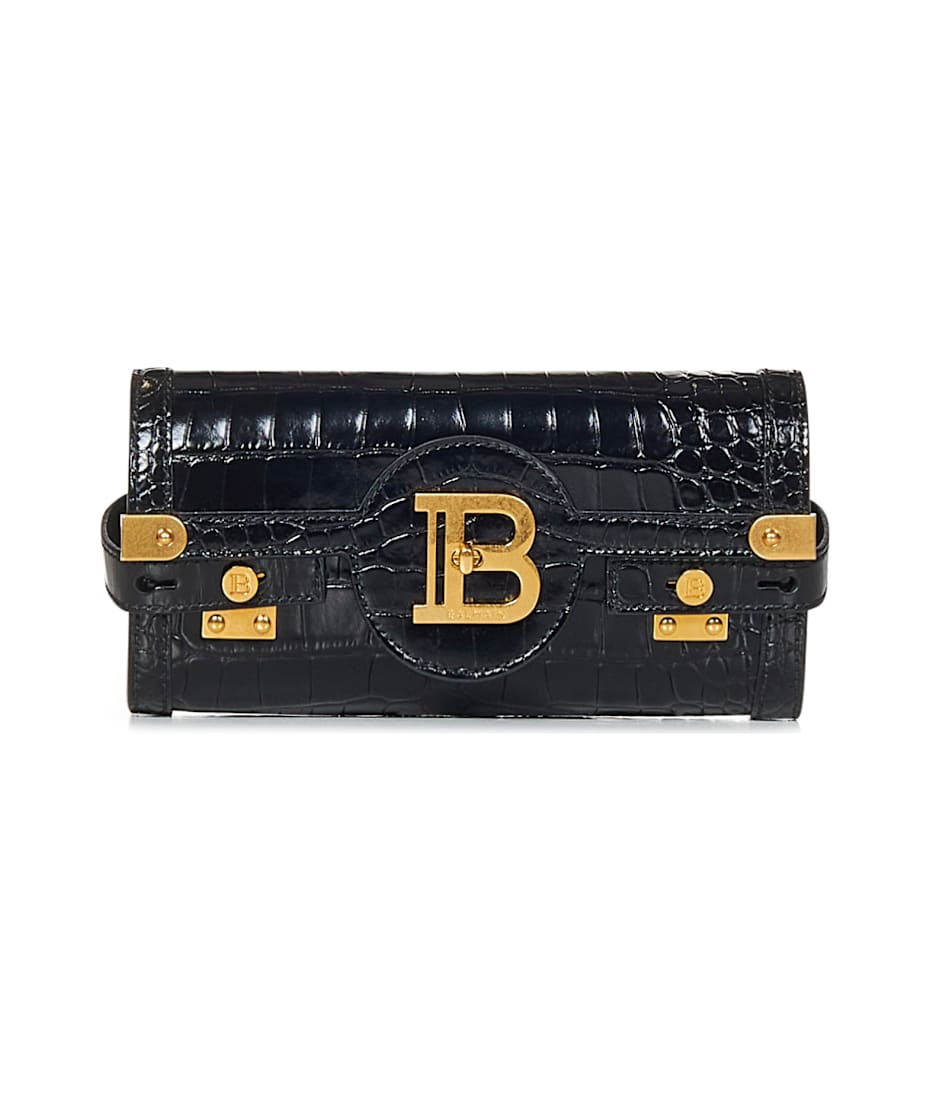 クラッチバッグ Balmain B-Buzz 23 Clutch - Leather - Black Balmain 'b-buzz 23' Clutch | italist