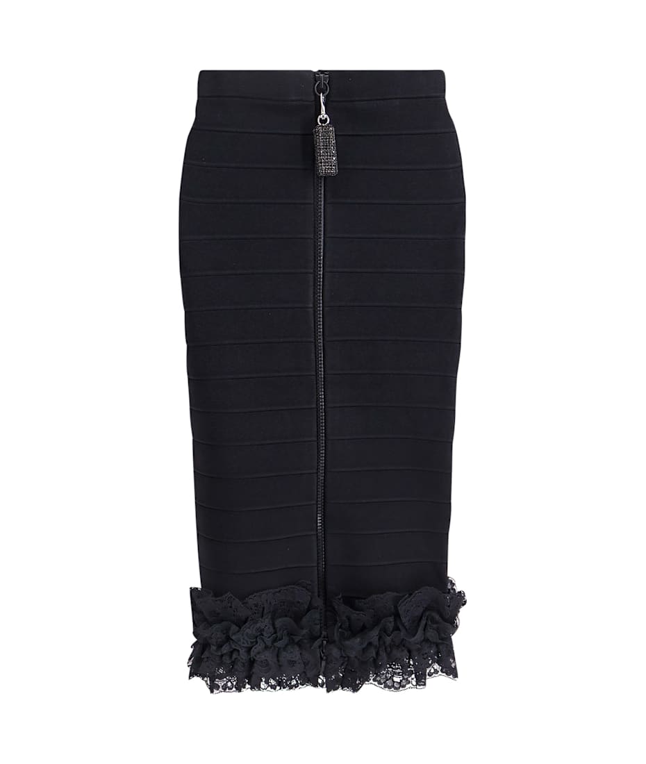 スカート SELF PORTRAIT Christopher kane viscose skirt Nero self-portrait Christopher Kane Residency Viscose Skirt