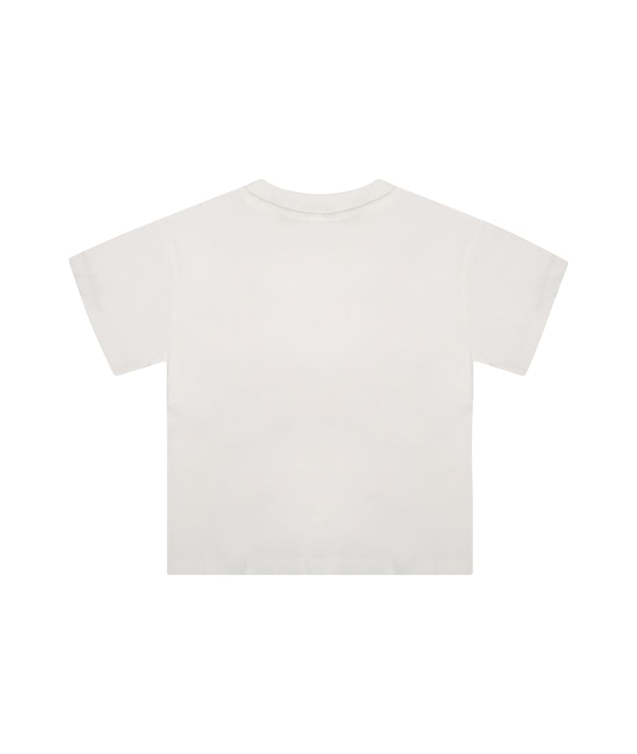 Stella McCartney Kids graphic-print organic cotton top - White