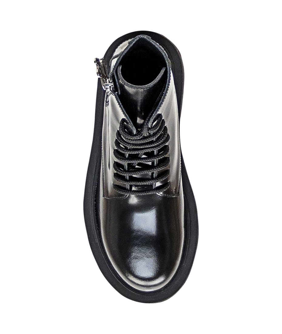 Palm Angels Black Leather Ankle Boots | italist